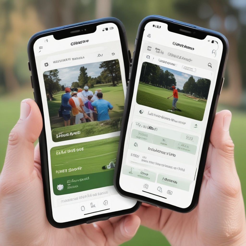 Golf players connecting on GolfMate app